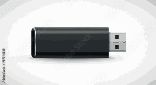 Modern usb flash drive with sleek design and secure connector