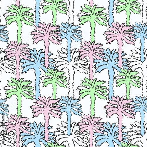 seamless pattern with palms