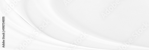 White gray satin texture that is white silver fabric silk panorama background with beautiful soft blur pattern natural.