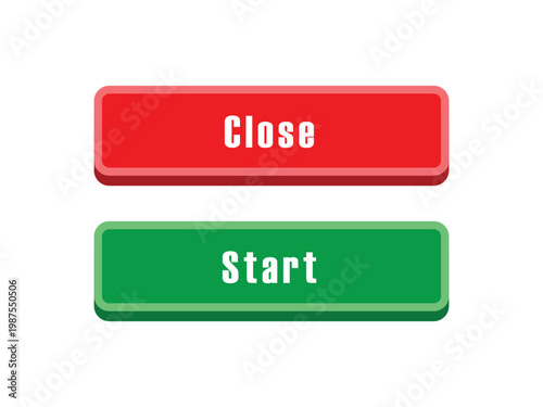 Button UI for web and app game. Vector element