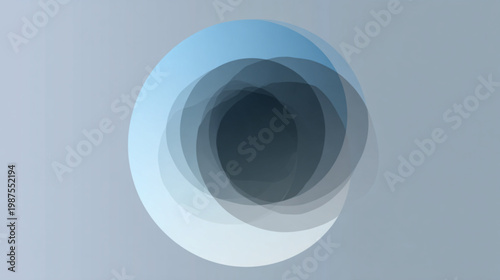 Gradient Blue Circle Overlap Design Element For Backgrounds And Abstract Concepts
