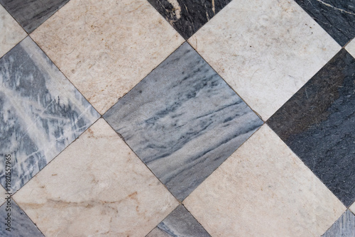 Checkered Marble Floor Pattern Background