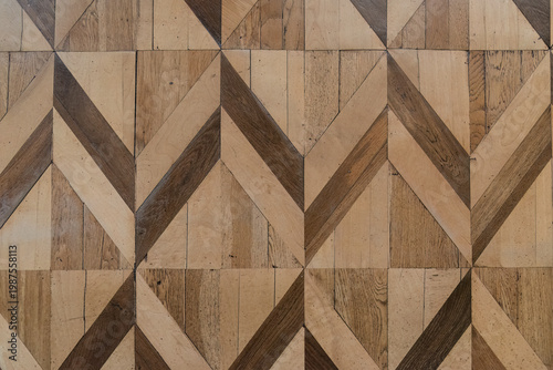 Geometric Parquet Wood Floor Texture