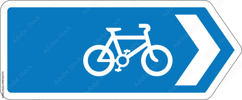 Fototapeta premium NCN Route Blank Template National Cycle Network Road Sign Vector Illustration Design 
