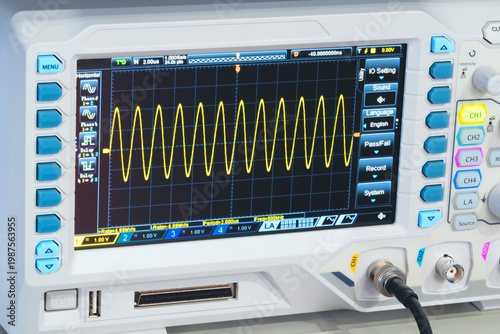 Tableau sur toile Digital control panel displays numerical values and settings