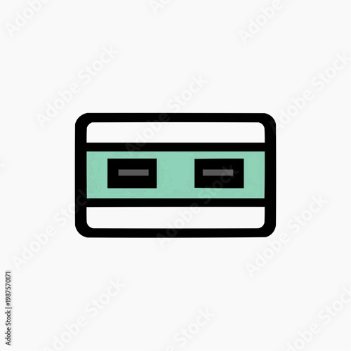 Free Download Flat vector illustration of a minimalist split payment icon, ideal for financial apps, e-commerce websites, or banking service promotions. - GFXLoad
