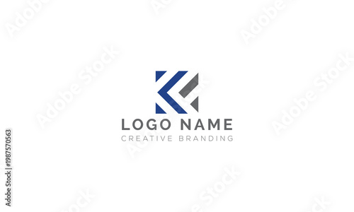 Free Download Geometric letter k square logo icon with geometric branding minimalist - GFXLoad