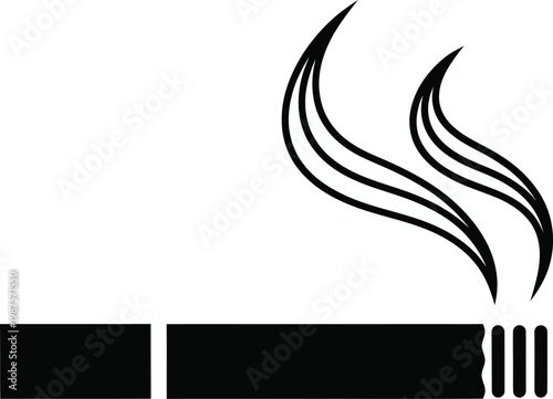 Vector illustration of smoking cigarette