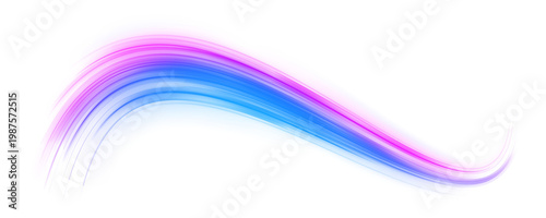 Purple and blue light waves move through a high-speed tunnel flow. Glow trails stretch into infinity motion space. Cyber PNG.