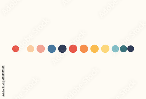 minimalist poster showing only colored, circular station symbols from major citys subway map, arranged satisfying geometric pattern White background No text, room typography