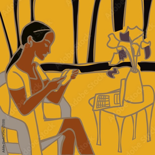 Young woman in a cafe