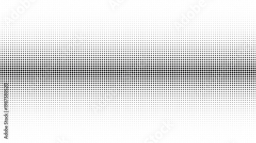 Schilderij op canvas The unique composition of black circles produces an intriguing fading halftone a