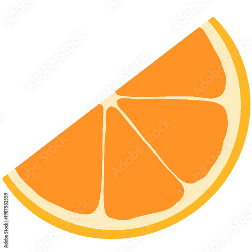 Orange half slice