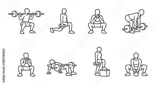 Person performing weighted strength exercises on gray background