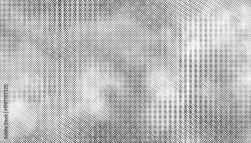 abstract halftone texture with black dots creating a retro comic style gradient for graphic background or overlay. Moire overlay effect