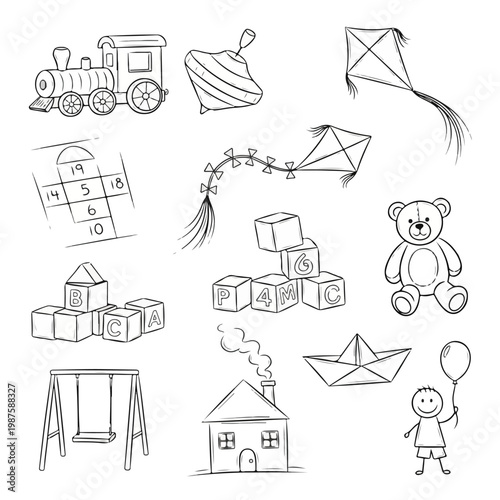 Children Toys and Play Items Collection