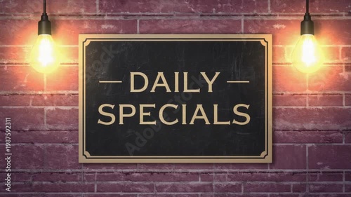 Daily menu specials at a restaurant.