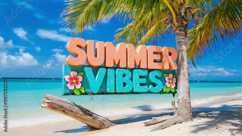 Summer vibes poster.