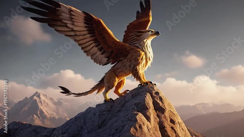 Griffin. Mythological animal.