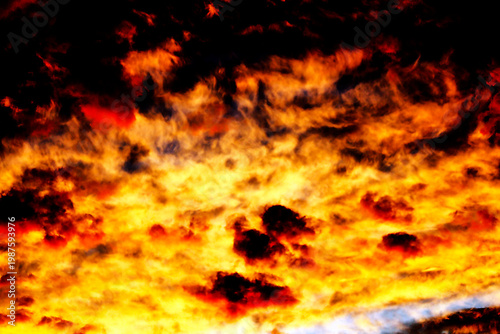 Golden Hour Afterglow through Turbulent Storm Clouds