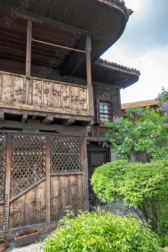 Street and old houses at historical town of Koprivshtitsa, Bulgaria
