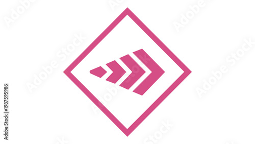 Abstract Coda Sign Vector Icon Illustration in a Minimalist Diamond Frame with Vibrant Orange and Pink Gradient, Modern Music Notation Symbol for Creative Design Projects and Digital Media.