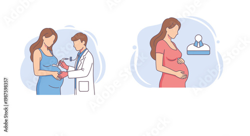 Pregnant woman doctor consultation pregnancy.