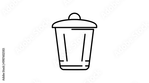 Industrial Garbage Bin Icon – Waste Management and Sanitation Symbol