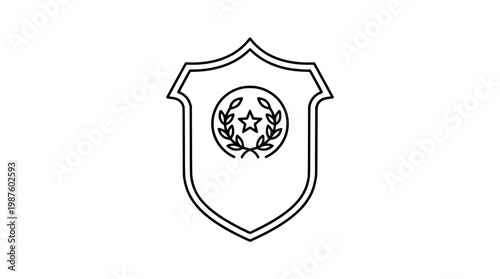 Heraldic Shield Crest with Wreath – Elegant Security and Heritage Symbol