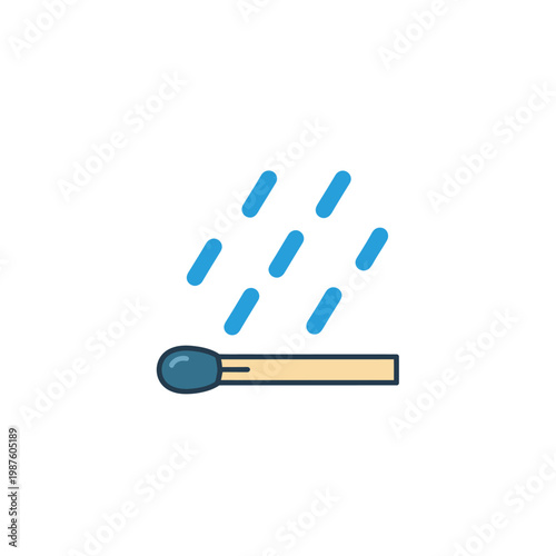 Matchstick in Rain Icon