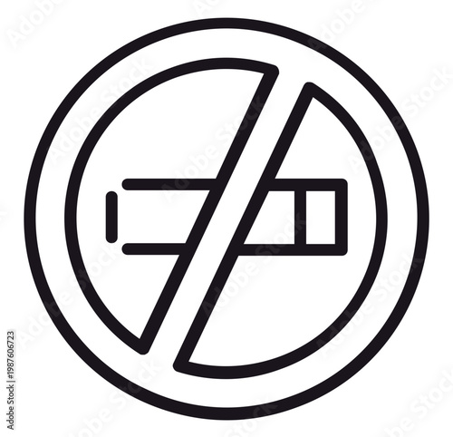 Tableau sur toile No Smoking Sign Vector Icon Illustration