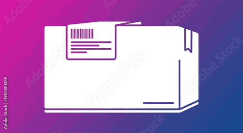 White Envelope with Barcode Label.