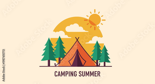 Camping Summer Outdoor Adventure Tent.