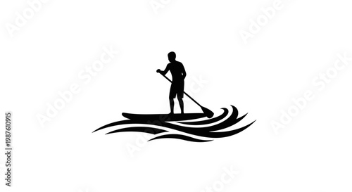 Man on a Stand Up Paddleboard.