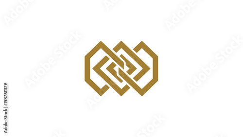 Abstract geometric logo with intricate lines and modern design elements Vector, illustration