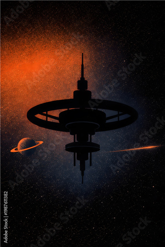 abstract spacecraft