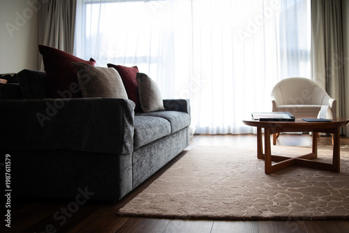Cozy Living Room Interior Natural Light Setting