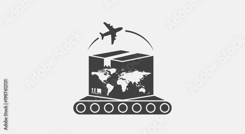 Global Logistics Transportation System Concept.