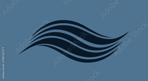 Abstract wave design element graphic.