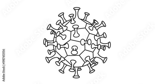 Coronavirus illustration isolated on white background for medical use