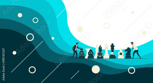 Strategic Business Planning and Competitive Market Concept Illustration