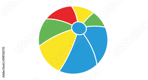 Colorful pie chart graphic design element.