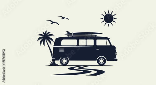 Black silhouette of a van.
