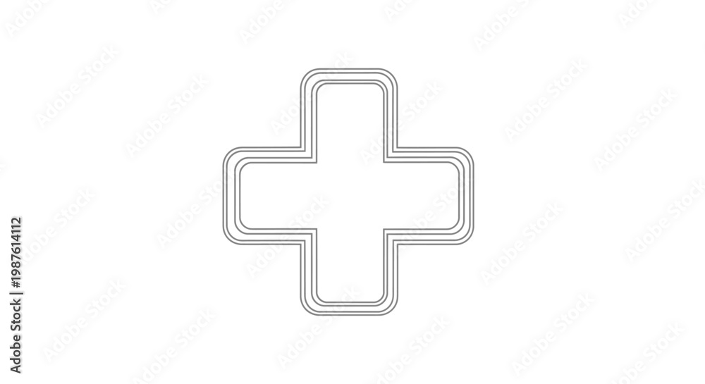 Obraz premium Medical cross symbol illustration on white background for health care