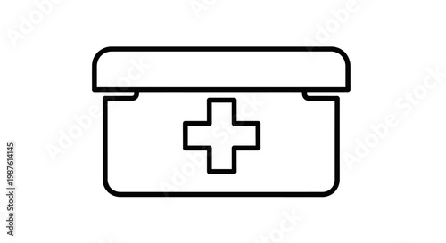 Medical first aid kit icon isolated on white background for healthcare