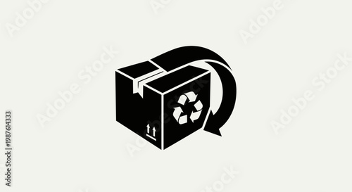 Recycling cardboard box eco friendly.