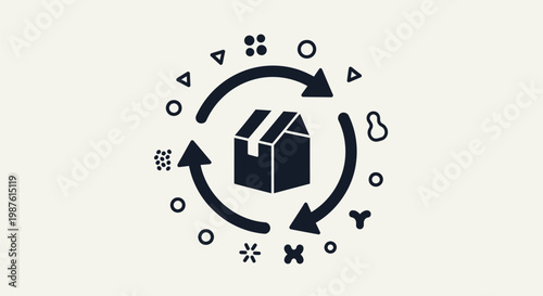 Recycling package delivery eco friendly box.