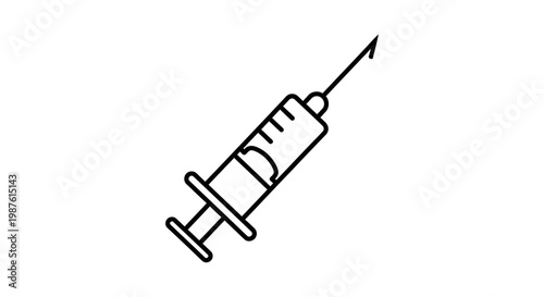 Medical syringe icon isolated vector illustration for healthcare concepts