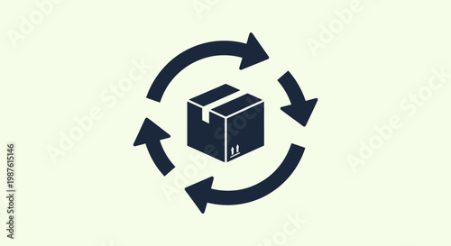 Logistics Delivery Box with Arrows.