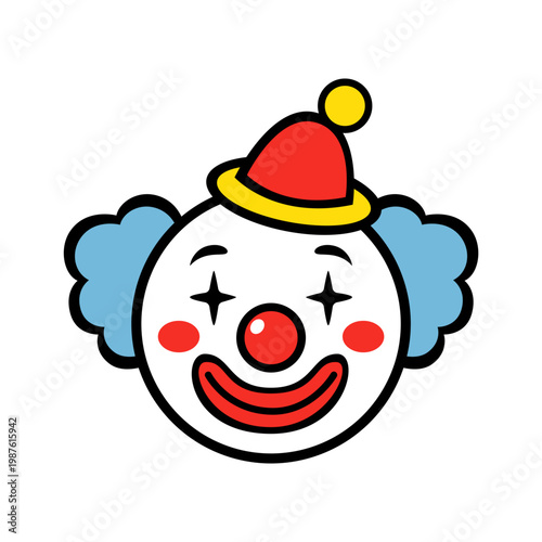 funny clown with a heart